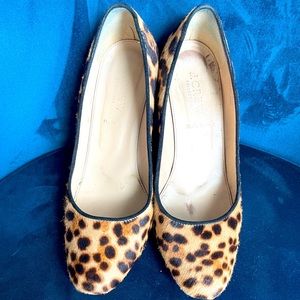 J crew leopard print wedge